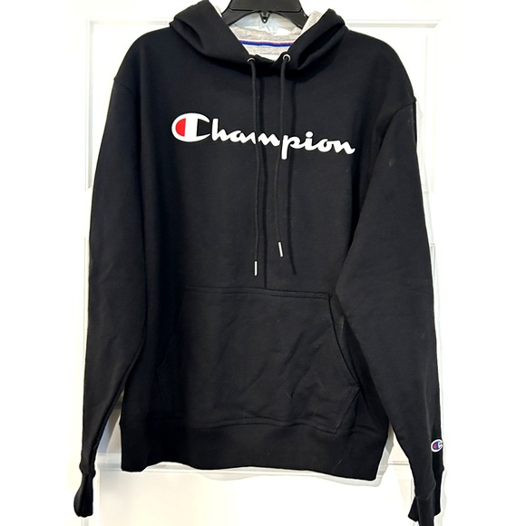 Champion Mens Graphic‎ Hoodie Pullover Mens Medium Black Cotton - Picture 8 of 8